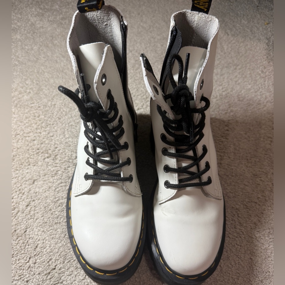 Dr. Martens white Jadon boots